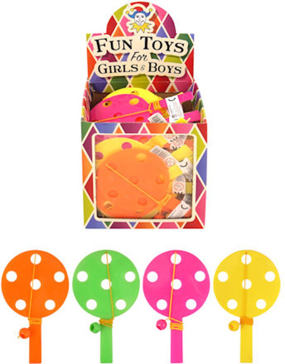 60 STUKS | Paddle Bat Bal Spel in Traktatiebox (Traktatie /Uitdeelcadeautjes)